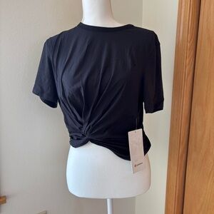 lululemon athletica Black Twist Front Tee